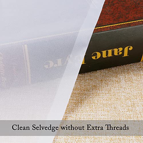 White Sheer Curtains 84 inches Long 2 Panels Set (White / 42"W x 84"L (Pack of 2))