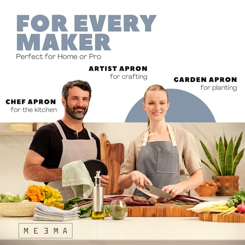 Chef Aprons for Women with Pockets (Charcoal)