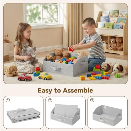 Trapezoid Closet Storage Bins (Ash Gray / 16½"L x 11"W x 7¾"H)