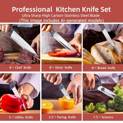 Kitchen Knife Set (Damascus)