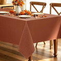 Linen Textured Fall Tablecloth Rectangular Burnt Orange (Burnt Orange / 70" x 52" (Rectangular))