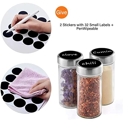 20 Jar Stainless Steel Rotating Spice Rack with Non (Sliver)