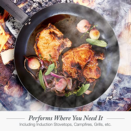 8" Pre Seasoned Carbon Steel Frying Pan Skillet (8" Frying Pan Skillet / Black)