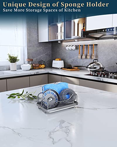 Sponge Holder for Kitchen Sink (Silver)