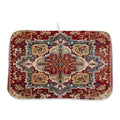 Burgundy Red Dish Drying Mat 18 x 24 inch Bohemian Rug Carpet Decorative Drying Mats Microfiber Absorbent Boho Dish Washable Draining Mat for Kitchen Counter Decor (18" x 24" / Burgundy Red Boho)