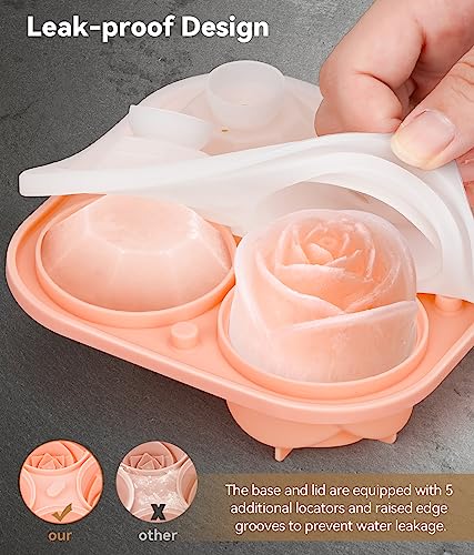 Ice Cube Trays with Lids (Pink / large)