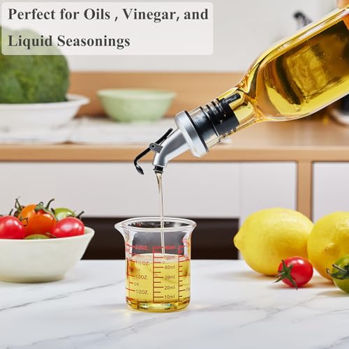 2 oz Glass Measuring Cups with V (60 ML (2 Oz)-Pack of 2)