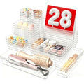 Military Grade】 Drawer Organizer for Vanity Bathroom Makeup Desk (Clear)