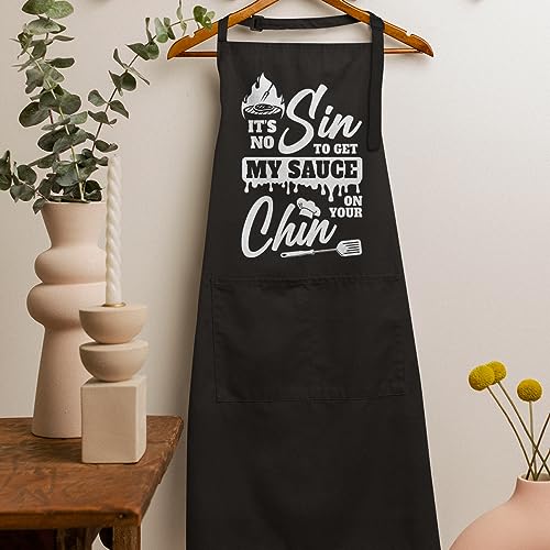 Funny Aprons for Men with Pockets Gift for Birthday Christmas BBQ Grill Apron for Kitchen Cooking Chef Husband Dad Papa (Cooking Lover 3)