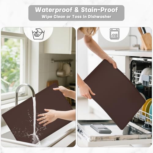 Silicone Coffee Mat (Brown / 12" x 19")