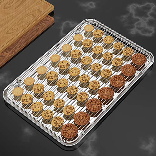 Large Set Baking Sheet and Cooling Rack Set (24 inch with Rack)