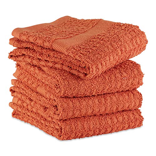 Basic Terry Collection Waffle Dishtowel Set (Solid Spice / 15x26")