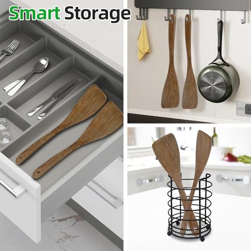 2PCS Wooden Spatula