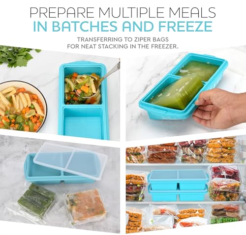 Silicone Freezer Tray With Lid (Red / 2 Cup-2 Pack)
