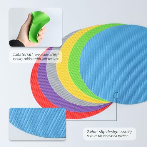 6PCS Rubber Jar Opener Gripper Pads for Seniors (Multicolor)