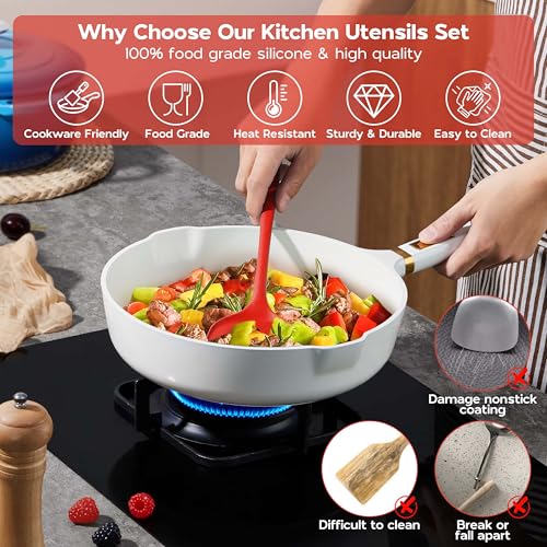 Cooking Utensils Set (Apple Red)