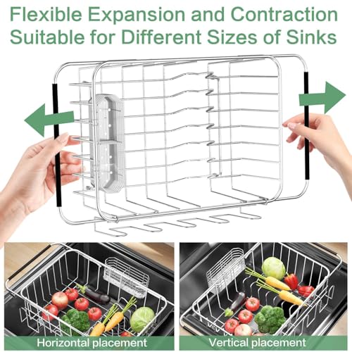 Small Dish Drying Rack in Sink (Small With Cup Holder - 15.08×8.39×5.24 Inches)