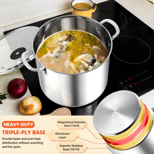 12 Qt Stock Pot with Lid (12 Quarts)