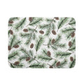 Winter Dish Drying Mat for Kitchen Counter Pine Needle Cone Festival Xmas Microfiber Absorbent Dish Draining Reusable Washable Foldable Extra Large 18"x24" (24" x 18")