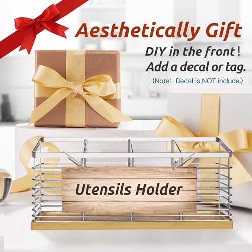 Extra Large Kitchen Utensil Holder (Silvery)