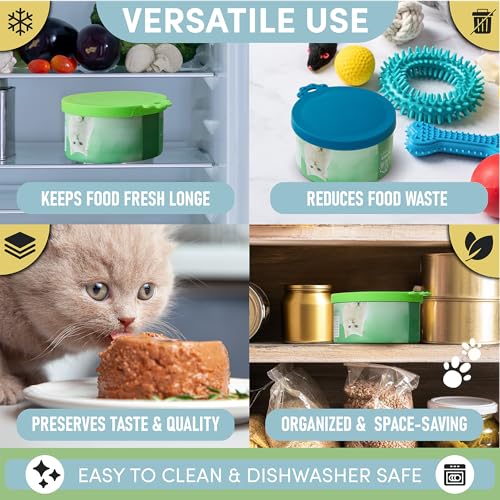 4 Pack Universal Pet Food Can Covers Lids (Blush Breeze / 4 Piece Set)
