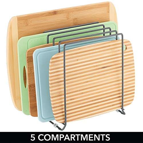 X Large Steel Storage Tray Organizer Rack for Kitchen Cabinet (Graphite Gray / Pack of 2)