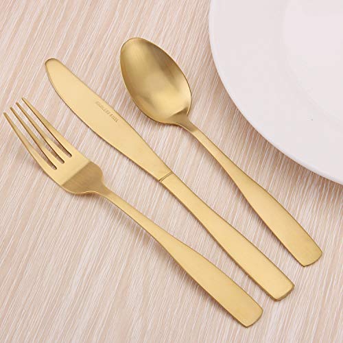 Matte Gold Silverware Set (Matte Gold / 20-Piece)