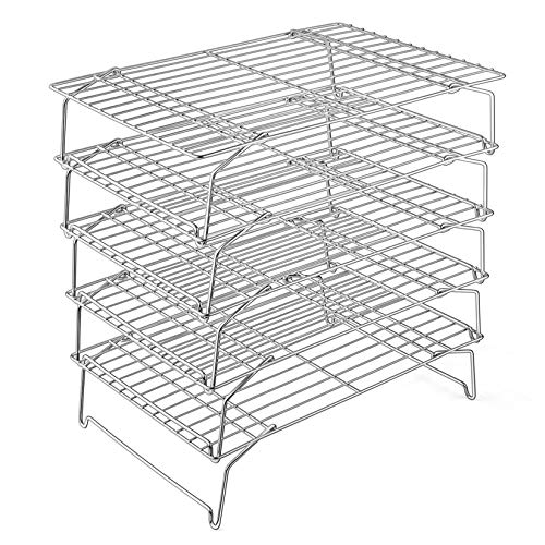 5 Tier Stainless Steel Cooling Rack (Silver / 15" x 10")