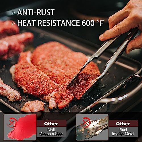 Small Tongs For Cooking (7 inch / Silver 1Pcs)
