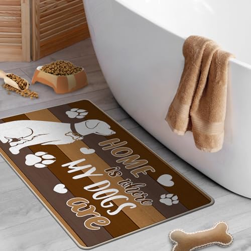 Home is Where My Dogs are Decorative Front Door Mat (1'5" x 2'5" (Rectangular) / Dog)