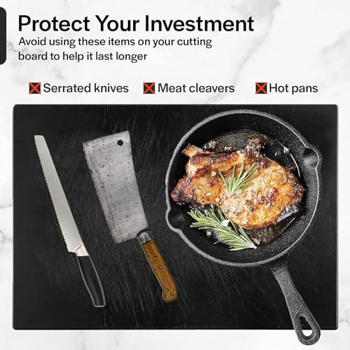 Extra Large 24 x 18 Black Cutting Board (24"L x 18"W / Black)