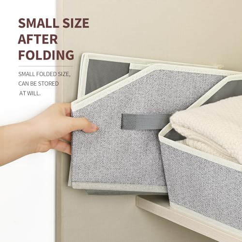 Trapezoid Closet Shelf Organizer (Light Gray / Large -3 Pack)