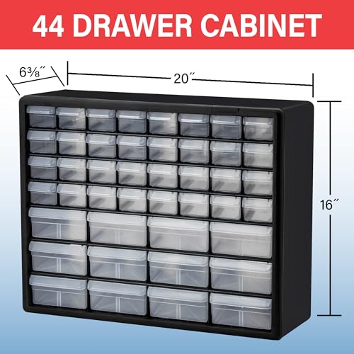 44 Drawer Plastic Storage Cabinet (White / 44 Drawer / 1 Pack)