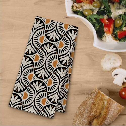 Abstract Boho Floral Kitchen Towels (Sunrise / Casual)