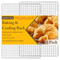 2 PCS Cooling Racks for Cooking and Baking (11.65''x16.85''-2PC / Silver)