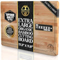 Extra Large Bamboo Cutting Board 17.3 x 11.8 x 0.8 Inch (`x-large)