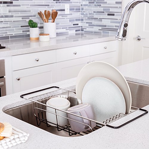 Over The Sink Dish Drying Rack (Over-Sink / Silver)