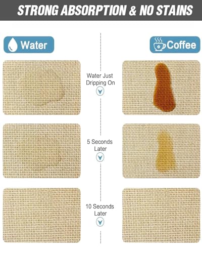 Coffee Mat 16"x24" Coffee Bar Mat Rubber Backed Bar Accessories Super Absorbent Dish Drying Mats for Kitchen Counter (23.6" x 15.7")