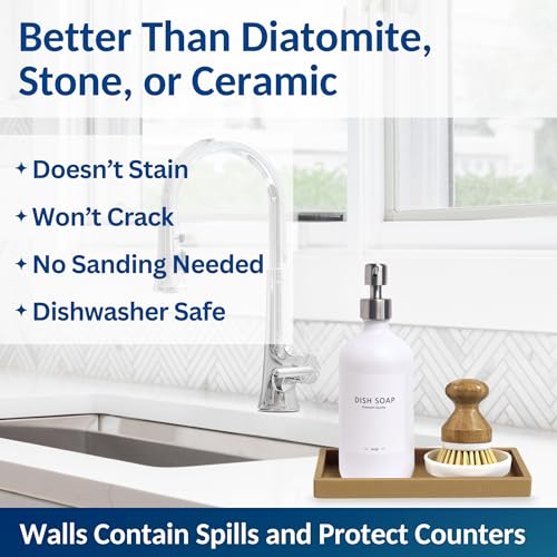 Countertop & Vanity Silicone Tray (Latte Tan / Small 7.7”)