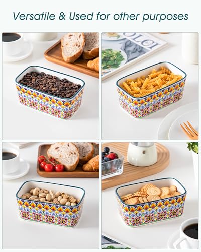 6.5" Butter Dish with Lid (Golden Bloom)