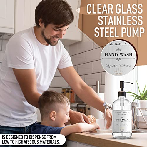 Clear Glass Soap Dispenser (Oil Rubbed Bronze Ss Pump - Clear Glass)