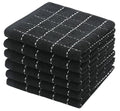 Terry Dish Rags Cloths (Black / 12 x 12 Inches)