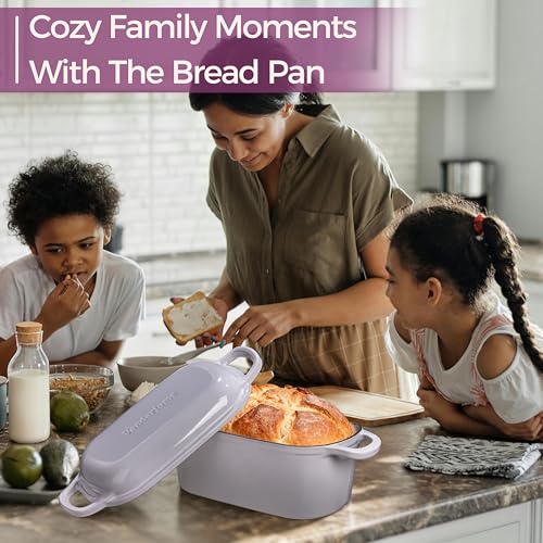 4.6 Quart Oval Dutch Oven for Bread Baking (Oyster Grey)