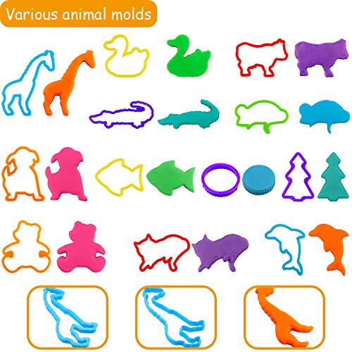 Plastic Dough Tools for Kids (Letter)
