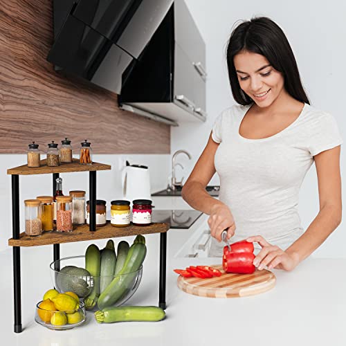 Kitchen Countertop Organizer Spice Rack for Salt (Rust Brown)