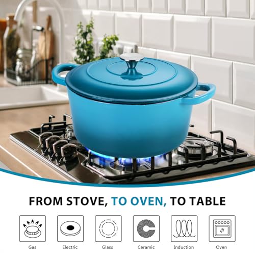 6 Quart Dutch Oven (6 QT-Round / Teal Mist)