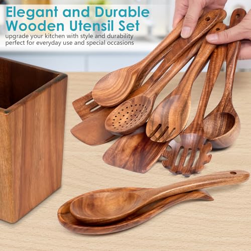 Acacia Wood Cooking Utensils Set (11 pcs set)