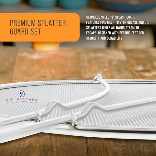 Stainless Steel Splatter Guard 13" Fine Mesh Cover (13")