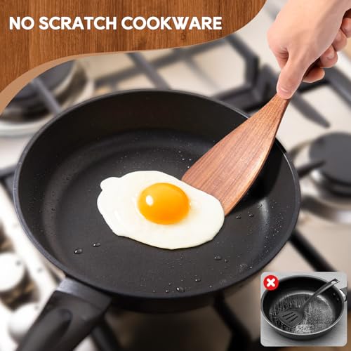 Wooden Spoons for Cooking 10PCS Teak Wood Cookware Utensil Set (10 PCS SET)