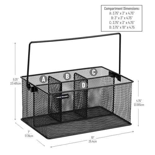 Multi purpose Storage Caddy with Handle (Black / Single)